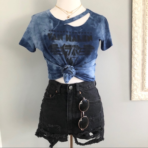 Blue Tie Dye Van Halen Whiskey A Go-Go Tee - Picture 9 of 9